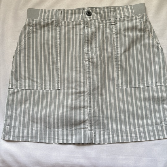 Lee Dresses & Skirts - Lee Striped Mini Skirt in Light Gray and White